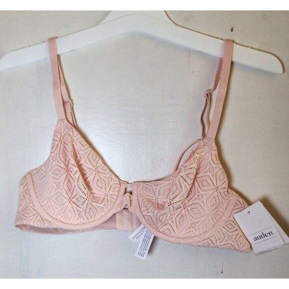 Auden Other - NWOT Auden Women's Pink Underwire Sheer Sexy Bra Adjustable Straps Size 32A